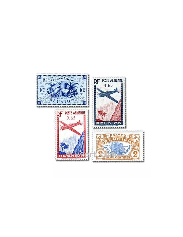 REUNION CFA : pochette de 50 timbres (Oblitérés)