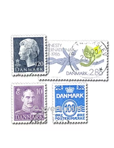 DANEMARK : pochette de 400 timbres (Oblitérés)
