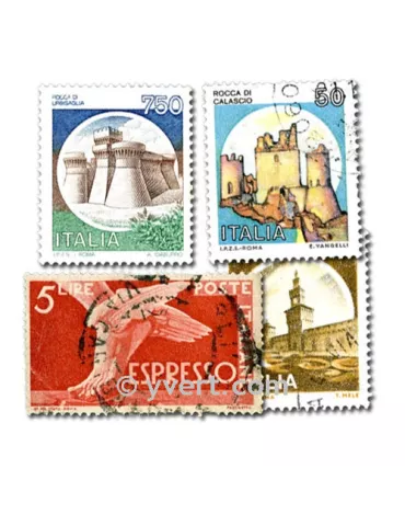 ITALIE : pochette de 500 timbres (Oblitérés)