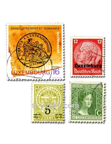 LUXEMBOURG : pochette de 100 timbres (Oblitérés)