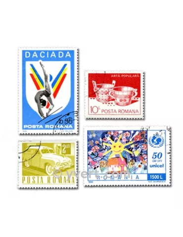 ROUMANIE : pochette de 1000 timbres (Oblitérés)