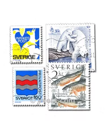 SUEDE : pochette de 200 timbres (Oblitérés)