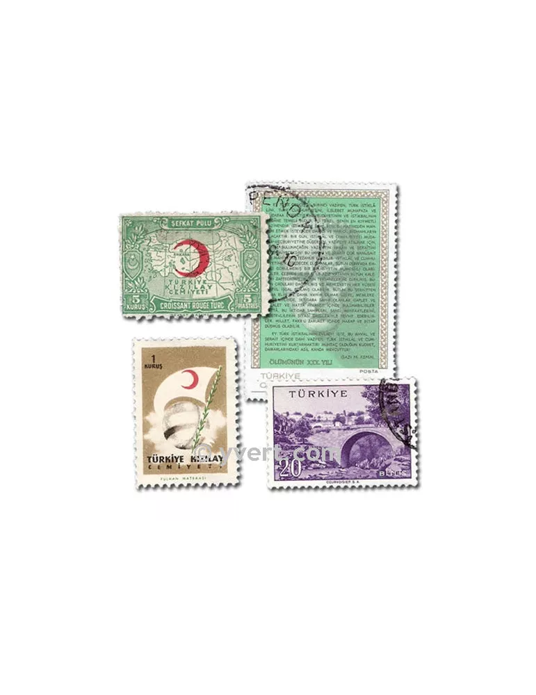 TURQUIE : pochette de 1000 timbres (Oblitérés)