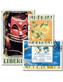 LIBERIA : pochette de 100 timbres (Oblitérés)