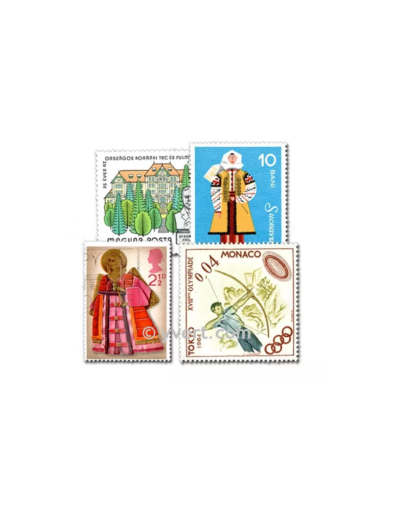 EUROPE : pochette de 5000 timbres (Oblitérés)
