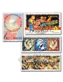 MALTE : pochette de 200 timbres (Oblitérés)
