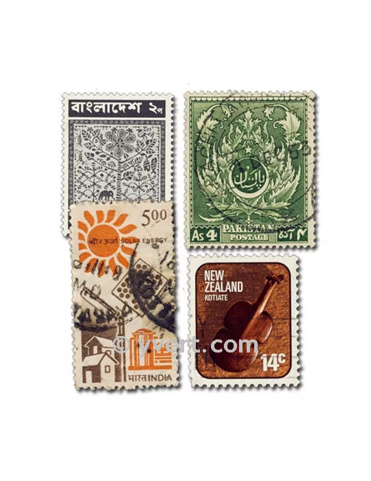 POSS. BRITANNIQUES : pochette de 2000 timbres (Oblitérés)