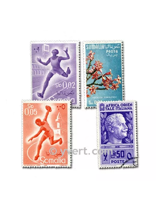 POSS ITALIENNES : pochette de 100 timbres (Oblitérés)