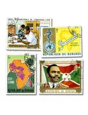 BURUNDI : pochette de 100 timbres (Oblitérés)
