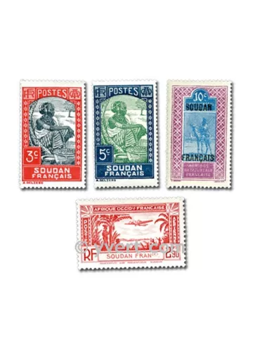 SOUDAN FRANCAIS : pochette de 25 timbres (Oblitérés)