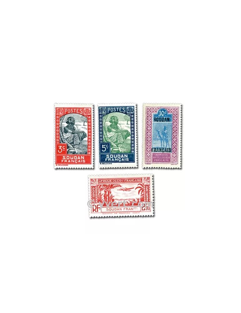 SOUDAN FRANCAIS : pochette de 25 timbres (Oblitérés)