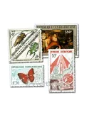 CENTRAFRIQUE : pochette de 100 timbres (Oblitérés)