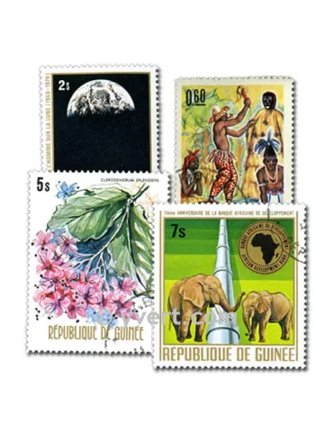 GUINEE FRANCAISE : pochette de 500 timbres (Oblitérés)