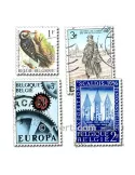 BELGIQUE : pochette de 200 timbres (Oblitérés)
