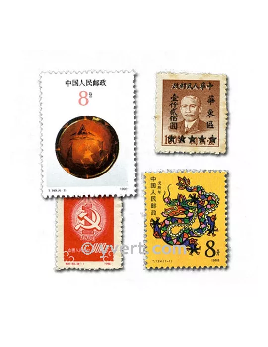 CHINE : pochette de 300 timbres (Oblitérés)