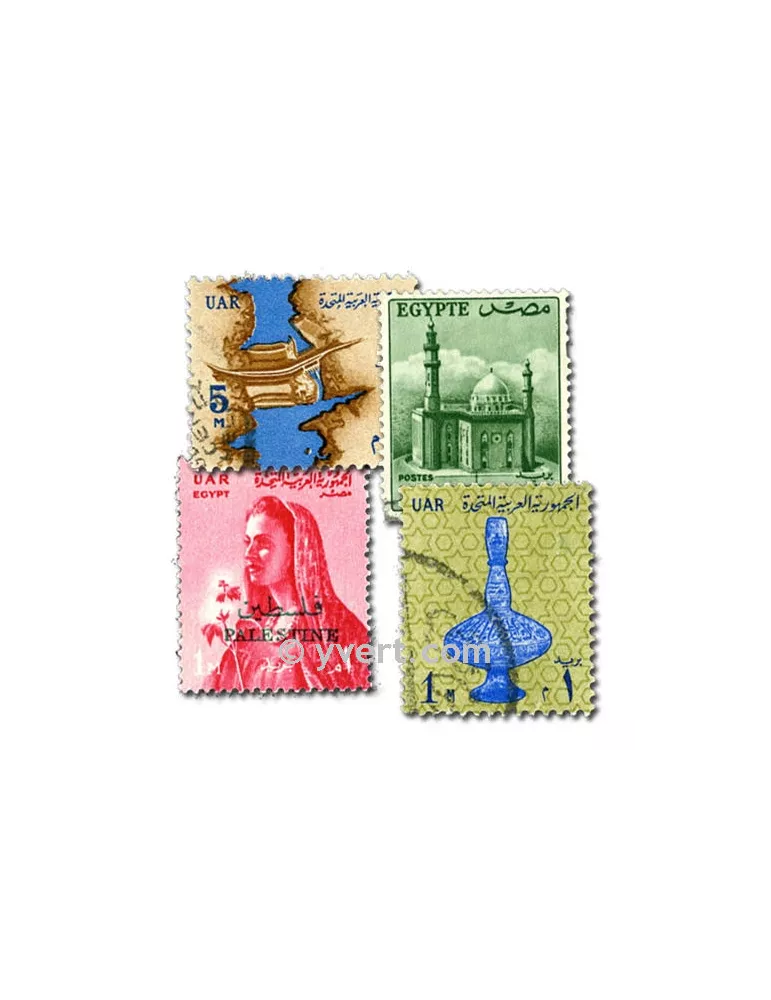 EGYPTE : pochette de 200 timbres (Oblitérés)