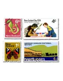 NOUVELLE ZELANDE : pochette de 100 timbres (Oblitérés)