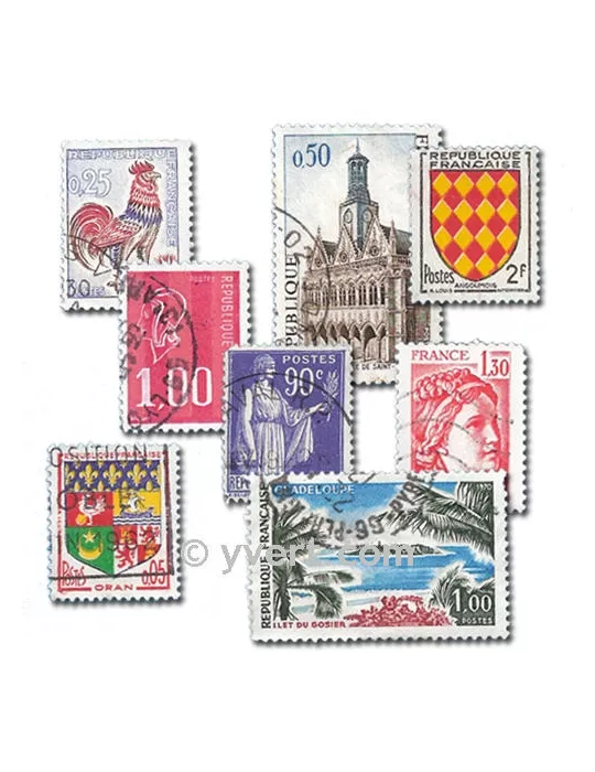 FRANCE : pochette de 600 timbres (Oblitérés)