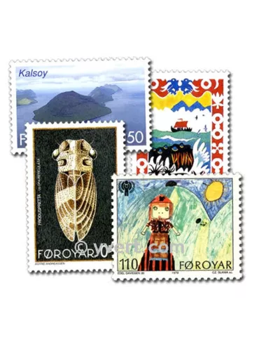 FEROE : pochette de 25 timbres (Oblitérés)