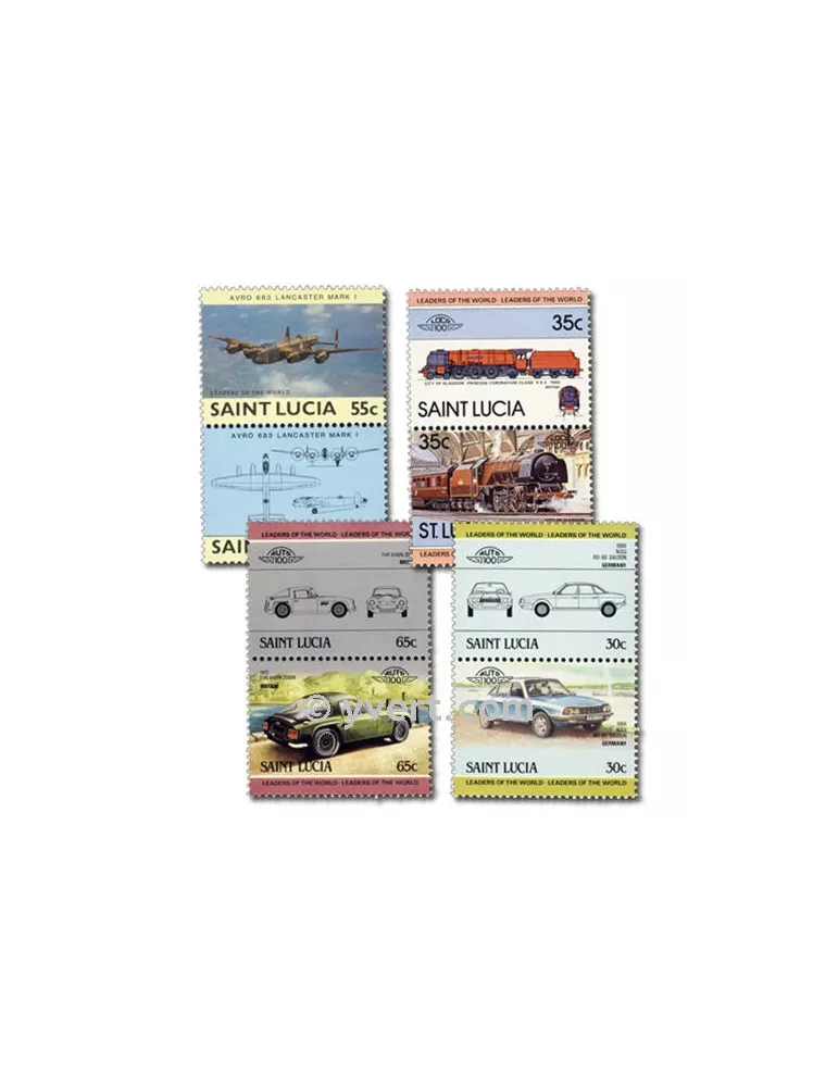 STE LUCIE : pochette de 25 timbres (Oblitérés)*