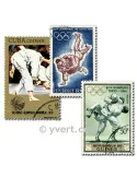 JUDO : pochette de 25 timbres (Oblitérés)