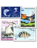 POISSONS : pochette de 300 timbres (Oblitérés)