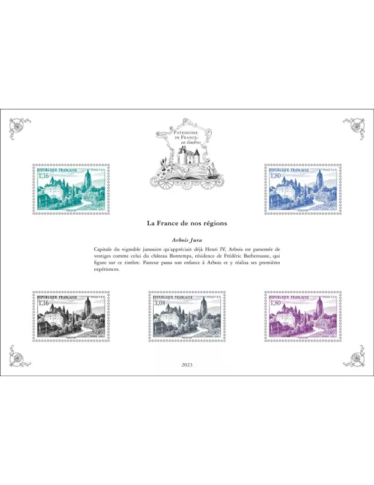 Blocs PATRIMOINE DE FRANCE EN TIMBRES (2023)