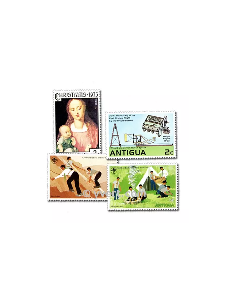 ANTIGUA ET BARBUDA : pochette de 50 timbres (Oblitérés)