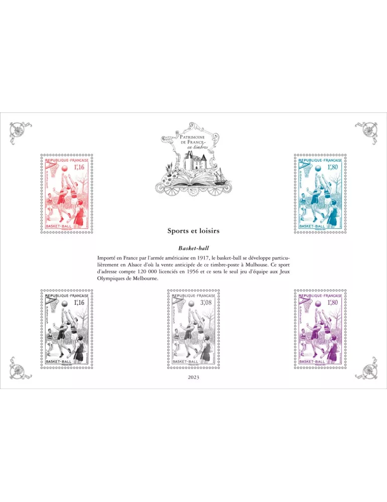 Blocs PATRIMOINE DE FRANCE EN TIMBRES (2023)