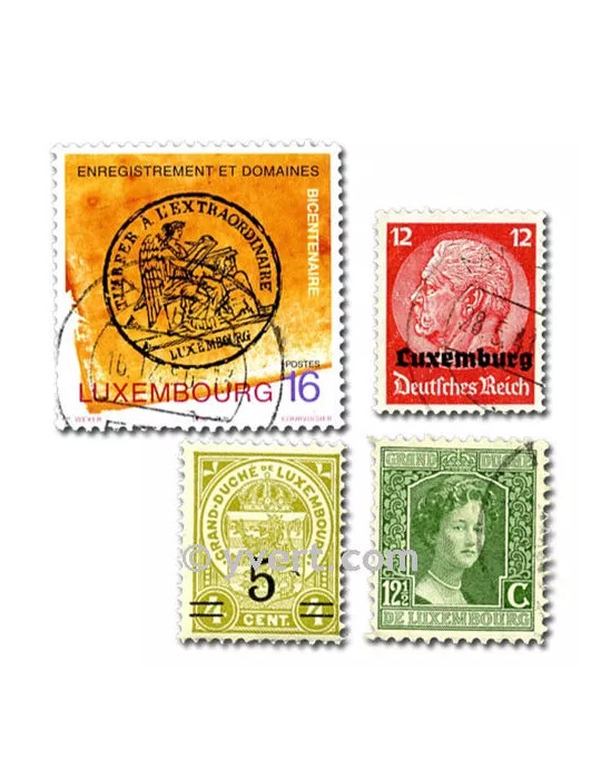 LUXEMBOURG : pochette de 200 timbres (Oblitérés)