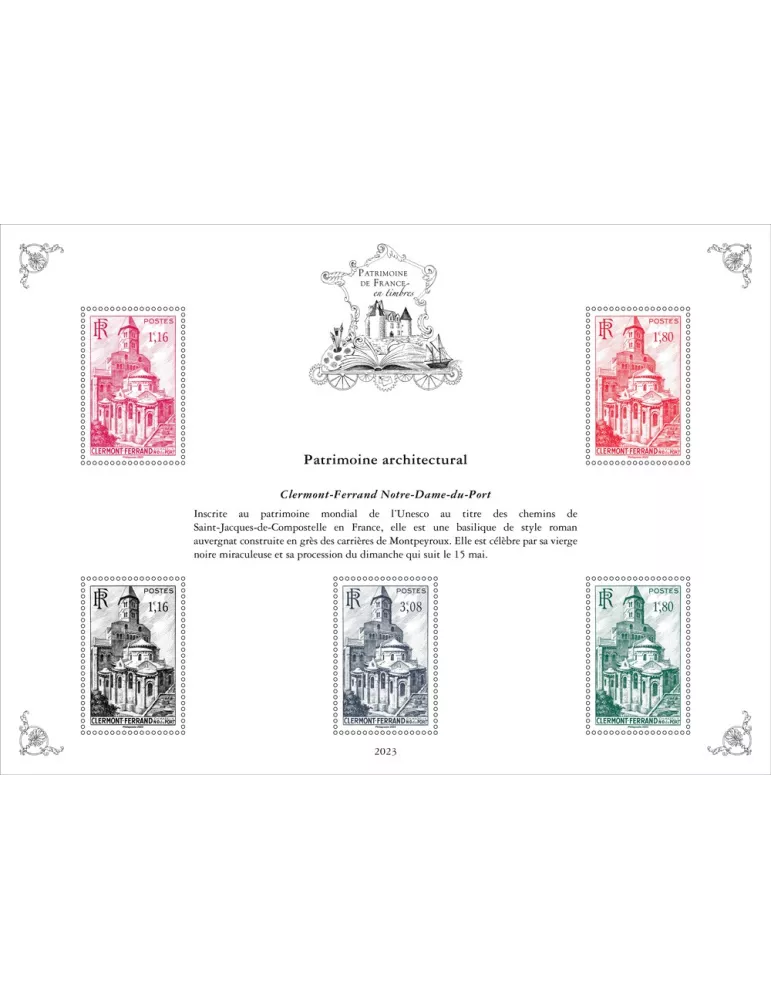 Blocs PATRIMOINE DE FRANCE EN TIMBRES (2023)