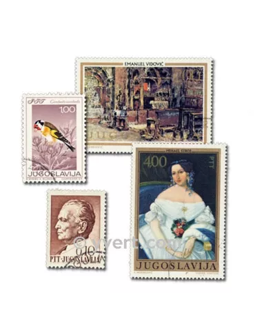 YOUGOSLAVIE : pochette de 500 timbres (Oblitérés)