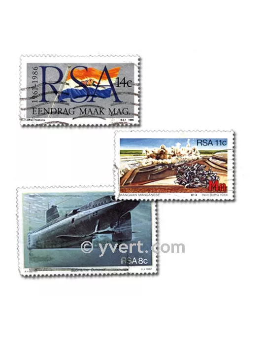 AFRIQUE DU SUD : pochette de 200 timbres (Oblitérés)