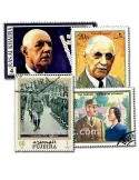 DE GAULLE : pochette de 100 timbres (Oblitérés)