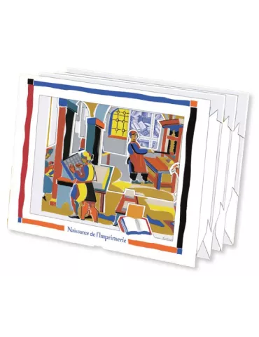 FRANCE : DIORAMA (NAISSANCE DE L´IMPRIMERIE)