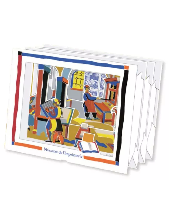 FRANCE : DIORAMA (NAISSANCE DE L´IMPRIMERIE)