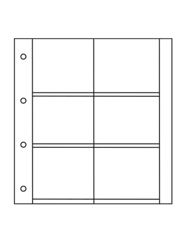 Recharges ALBUM CP LUXE : 6 cases horizontales (Cartes Postales modernes)