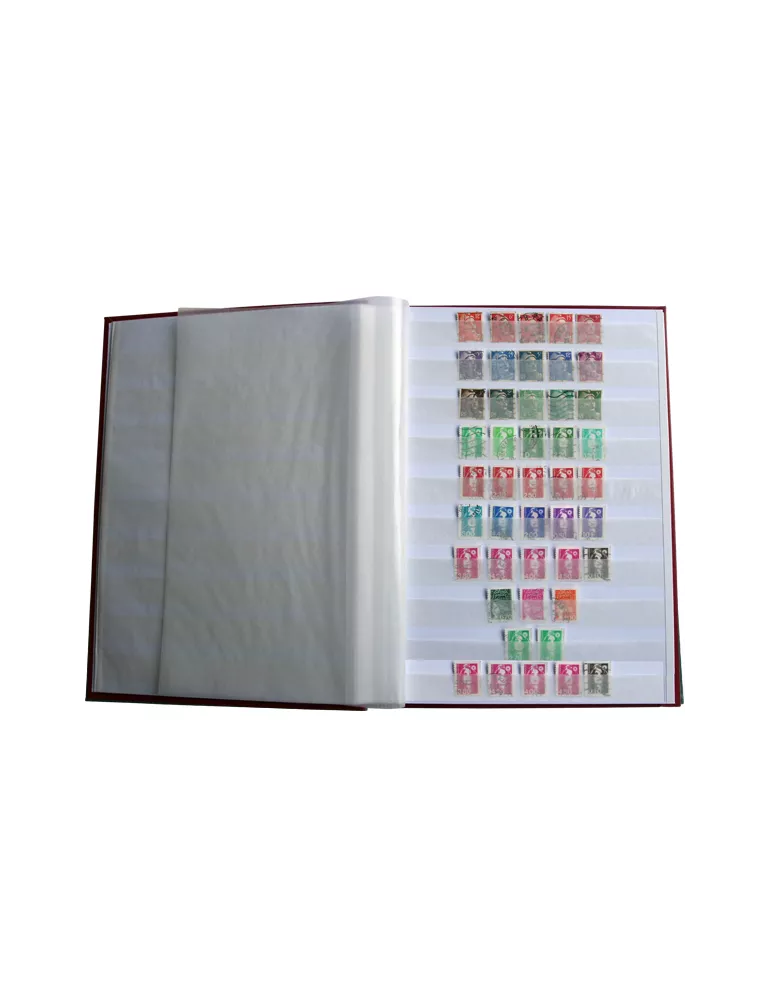 PERFECTA : Classeur fixe pour timbres (Grand modèle-Pages Blanches-64p.)