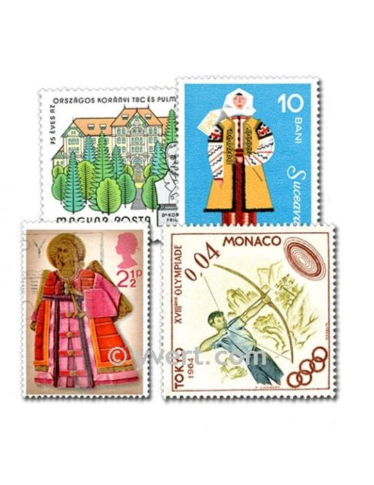 EUROPE : pochette de 1000 timbres (Oblitérés)