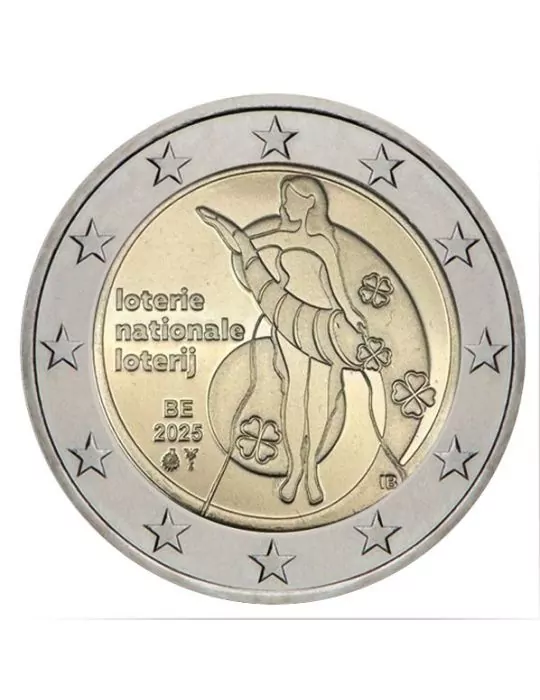 BU : 2 EURO COMMEMORATIVE 2025 COINCARD : BELGIQUE - LOTERIE NATIONALE (Version flamande)