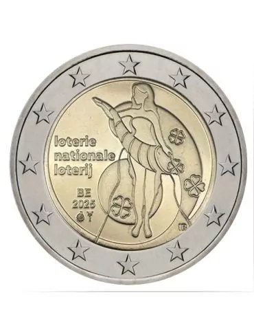 BU : 2 EURO COMMEMORATIVE 2025 COINCARD : BELGIQUE - LOTERIE NATIONALE(Version francophone) 2