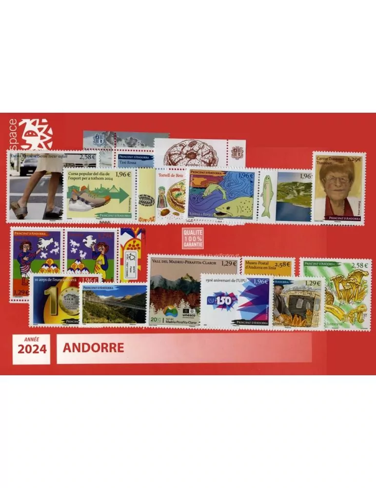 n° 904/919 -Timbre Andorre Année complète (2024)