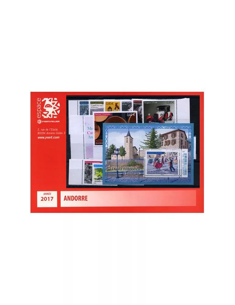n° 793/808 -Timbre Andorre Année complète (2017)