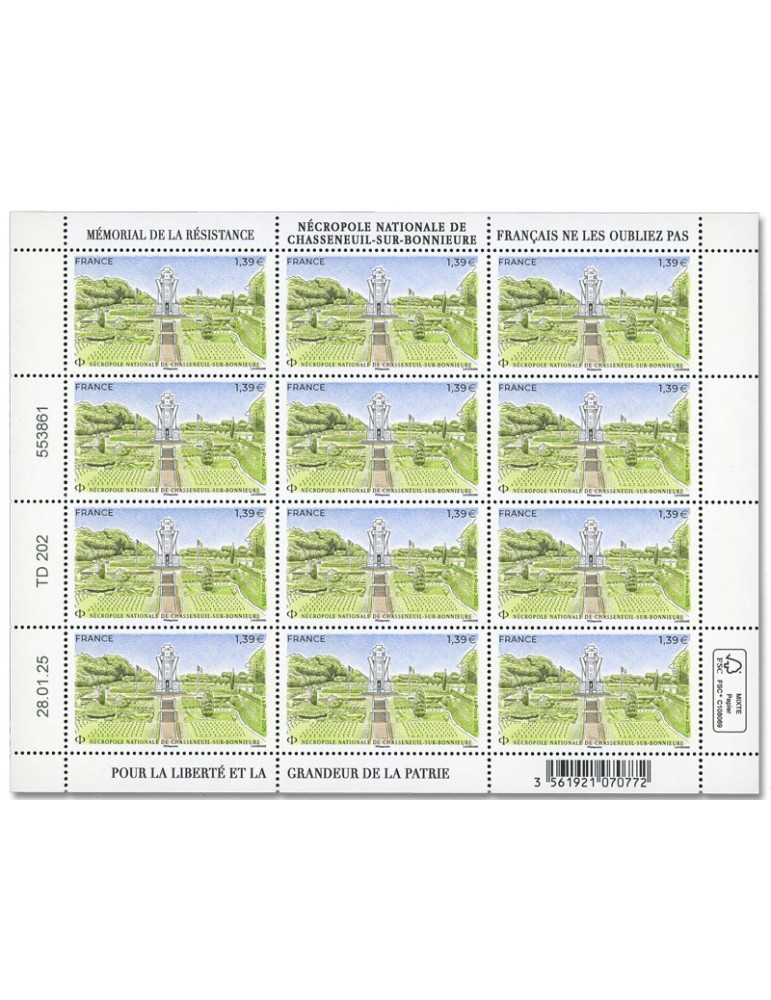 n° F174 - Timbre France Feuillets de France (n° 5857)