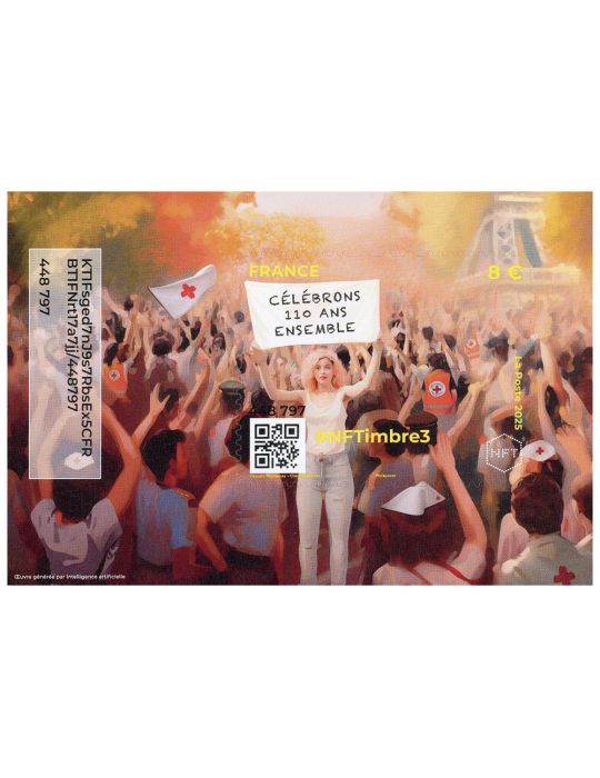 n° 3 - Timbre FRANCE Timbres Crypto