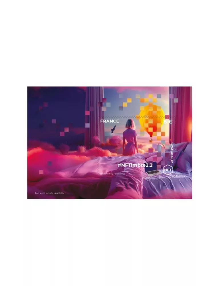 n° 2-2 - Timbre FRANCE Timbres Crypto