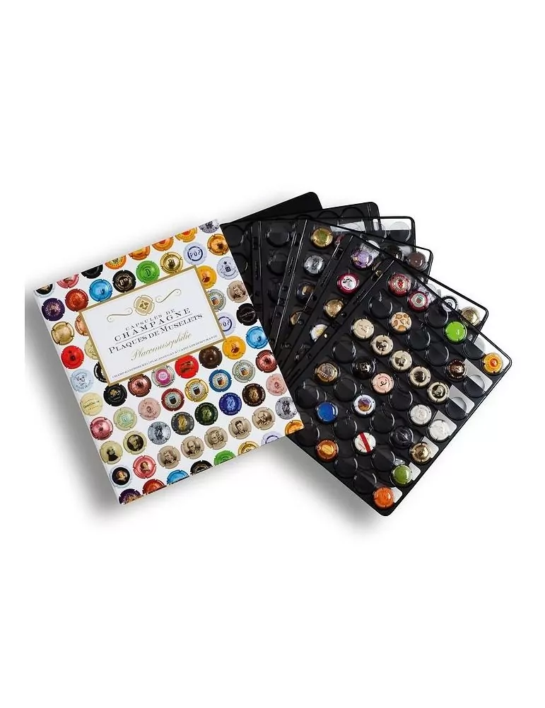 GRANDE CHAMP : Album + recharges (210 plaques de muselets de Champagne)