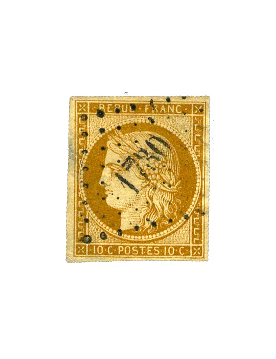 n° 1/6 obl. (Qualité : B) - Type Cérès (1ère émission)