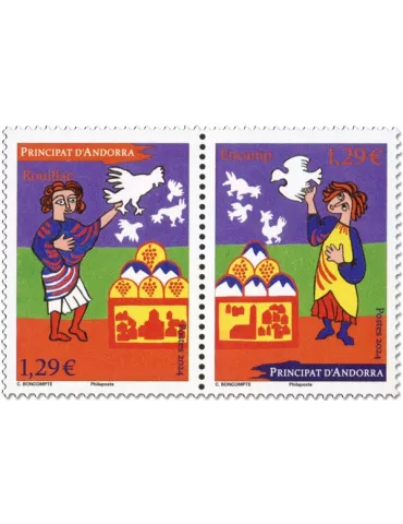 n° 911/912 - Timbre ANDORRE Poste
