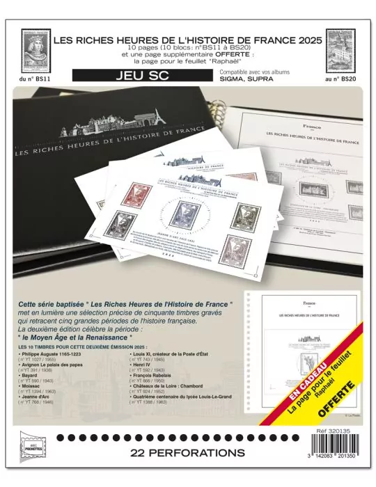 LES RICHES HEURES DE L´HISTOIRE DE FRANCE SC : 2025 (JEUX AVEC POCHETTES)